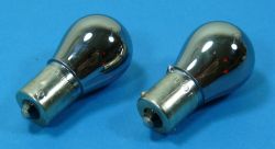 Silver style (2 pieces) BA15S for white indikators, Taillights