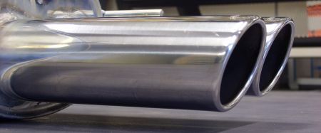 Rear silencer with 2x 90x70mm Mercedes-Benz W208 CLK 430