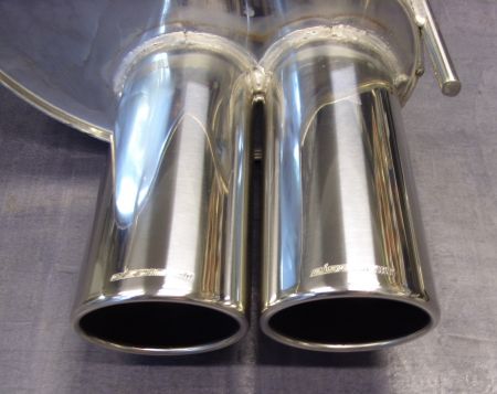 Rear silencer with 2x 90x70mm Mercedes-Benz W208 CLK 430