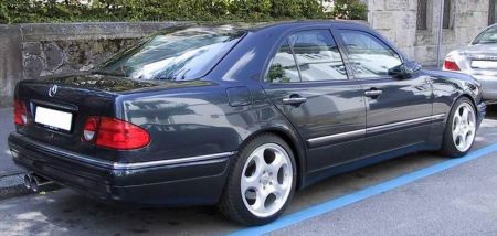 Rear silencer with 2x 83mm Mercedes-Benz W210 (E-Class) E430