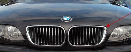 Kidney left side chrome BMW E46 Sedan/Touring from 09/01