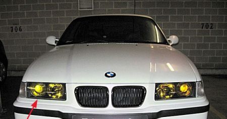 Bosch Headlight  lens yellow -right side- BMW E36 all not Compac