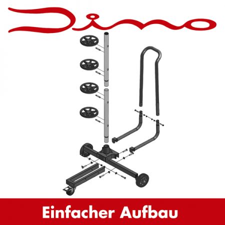 RAID Dino retractable wheels for proper storage Stand