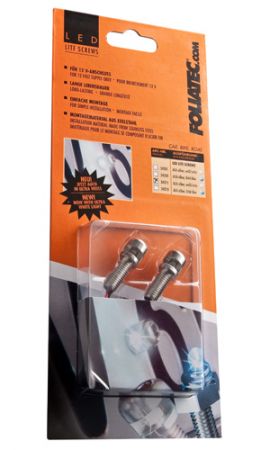 Foliatec  SMD Lite Screws - ultra white, Alu-Black, wrench size