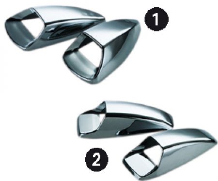 Foliatec SPLASH Cap chrome - Type 1, L: 6,5 cm/2,5