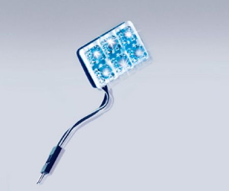 Foliatec LED Hyper Dome Lights - 24 blue LEDs, 65 x 35 mm