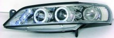 Headlights chrome with angeleyes Opel Vectra B 99 - 02