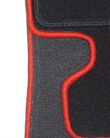 Floor mats 4 pcs. black/red outline BMW E46 not Convertible
