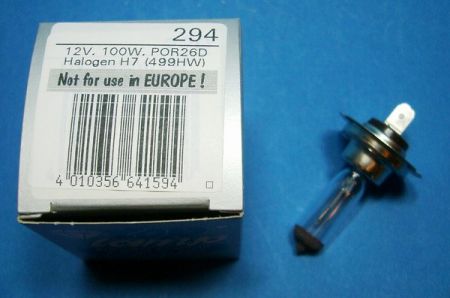 Lamp H7 100W POR 26D