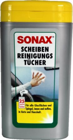 SONAX ScheibenReinigungsTücher  25 Tücher in schmaler Box