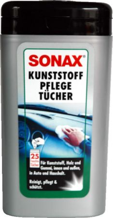 SONAX KunststoffPflegeTücher  25 Tücher in schmaler Box