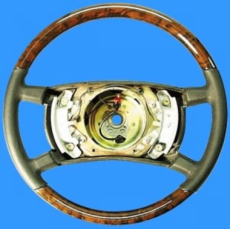Airbag steering wheel burled wood/leather Mercedes R107/W107/W12