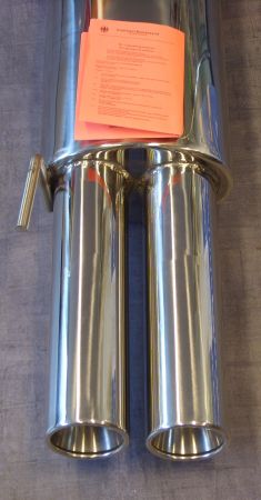 Rear silencer with 2 tail pipes � 76mm VW Golf 3