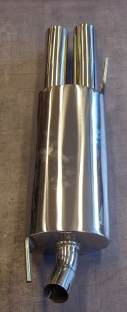 Rear silencer with 2 tail pipes � 76mm VW Golf 3