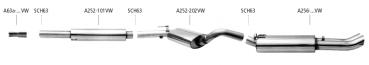 Rear silencer 1x153x95 oval VW Corrado