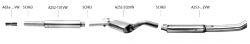 Tube replacing front silencer VW Golf 2, Golf 3, Corrado