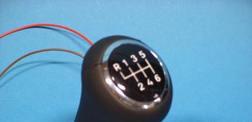 Leather-gear-handle 6 Speed BMW E39, blue Illuminated