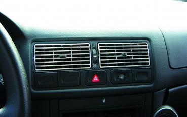 Highgrade, chromed airflow grate (4 pcs) VW Golf 4