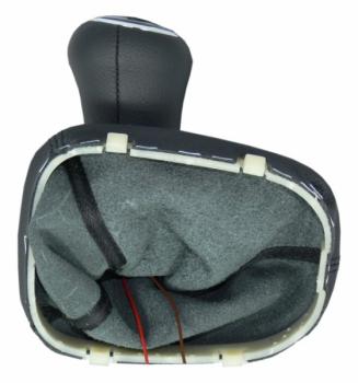 Leather-gear-handle 5 Speed Mercedes W202 red Illuminated