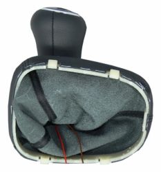 Leather-gear-handle 6 Speed Mercedes W203/W209 red Illuminated