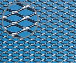 Stretch grid Alu middle meshed silber anodised unfolded 20x110cm