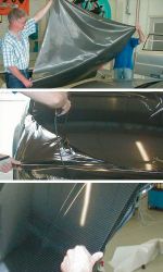 CARBODY Designfolie Carbonline Carbon fiber Look grey 150x150cm