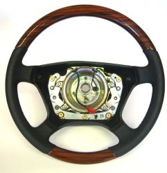 Steering wheel comfort Zebrano/leather Mercedes R129 W124 up to