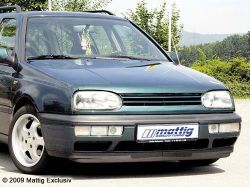 Mattig Sport grill without logo for VW Golf 3 with lower plastic