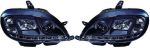 Headlights Dragon Design clear/black Citroem Saxo 99->