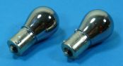 Silver style (2 pieces) BA15S for white indikators, Taillights