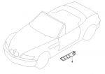 Grille, right, primed, chrome insert BMW Z3