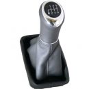 Leather-gear-handle chrome 5 Speed Mercedes W210 red Illuminated