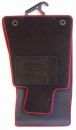 Floor mats 4 pcs. black/darkred outline Mercedes W140