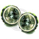 Headlights clear/chrome with Angeleyes VW Golf I + Convertible