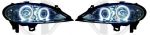 Headlights chrome with Angel eyes CCFL-Technik Megane