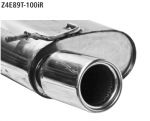 Rear silencer single tailpipe with insert 1 x � 100mm right side