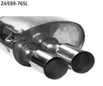 Rear silencer Slash 20� 2x76mm left side BMW Z4 E89 6 cyl.