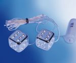 Foliatec Cube Crystal Light - black, 1 blue LED each cube