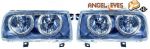 Headlights clear/black VW Vento 92-98 + Angel Eyes