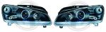 Headlights with angeleyes black Peugeot 106
