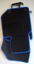 Floor mats 4 pcs. black/blue outline BMW E30 not Convertible