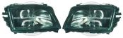 Headlights clear/black H1/H1/H3 Audi A6 (C4) 94 - 96 with Foglig