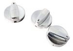 Heater buttons chrome (3 pcs) VW, Seat, Skoda