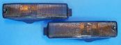 Front indicators black VW Golf/Jetta 2 with GL/GTI-Bumper