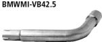 Link pipe rear silencer on original system to � 42.5 mm