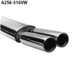 Rear silencer 2x90mm VW Corrado