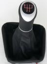 Leather-gear-handle 5 Speed for BMW E60/61, orange Illuminated