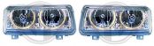 Headlights clear/chrome with angeleyes VW Passat B4 93-97