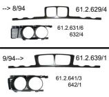 Cover Grille BMW E34 all from 9/94 and V8