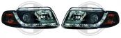 Headlights clear/black with LED daylights Audi A4 94-99